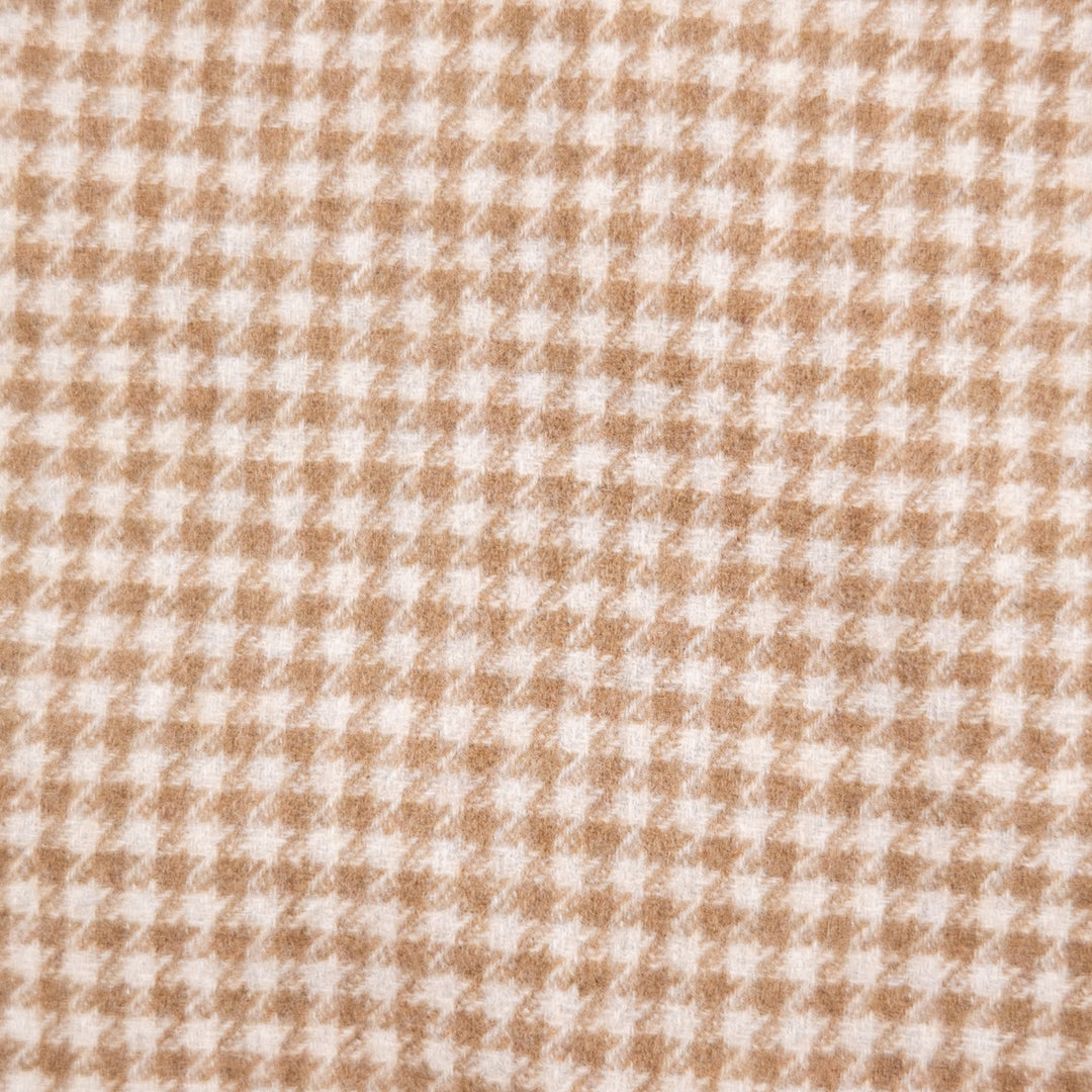 Light Brown Houndstooth Wool Cashmere Desert Jacket