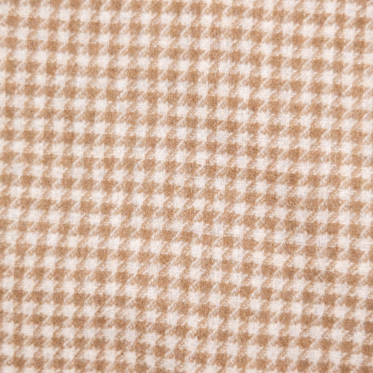 Light Brown Houndstooth Wool Cashmere Desert Jacket