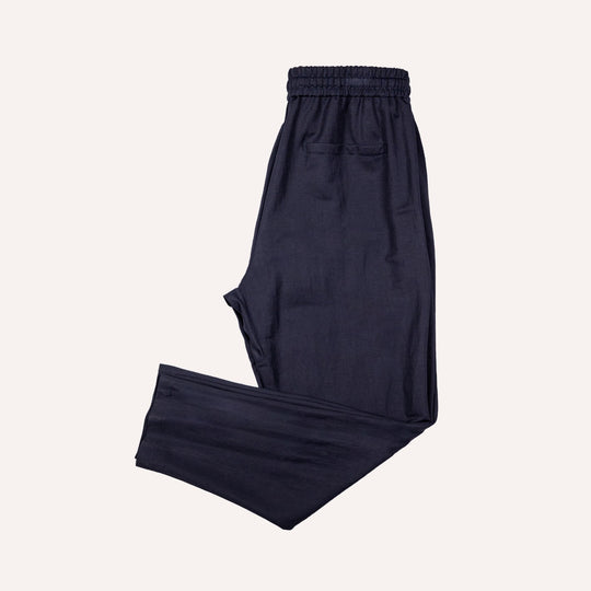 Navy Rayon Comfort Trousers