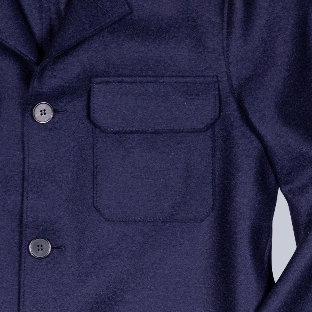 Navy Light Pressed Wool Safari