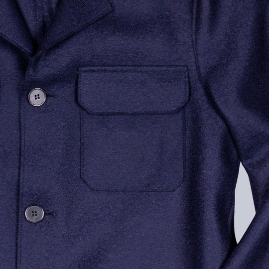 Navy Light Pressed Wool Safari