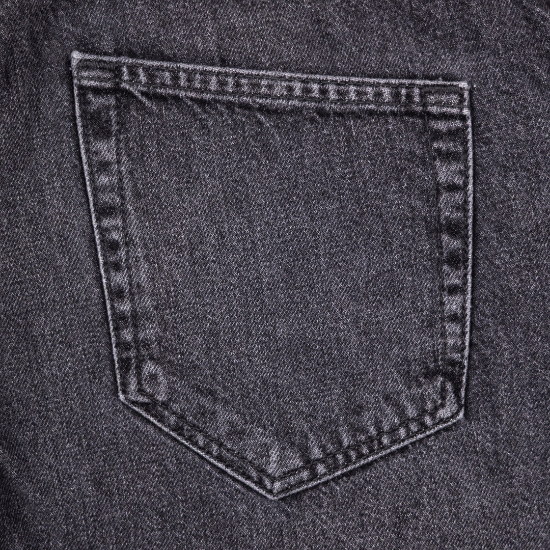 Washed Black 12 Oz Denim Regular Fit