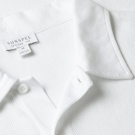 White Riviera Short Sleeve Polo Shirt
