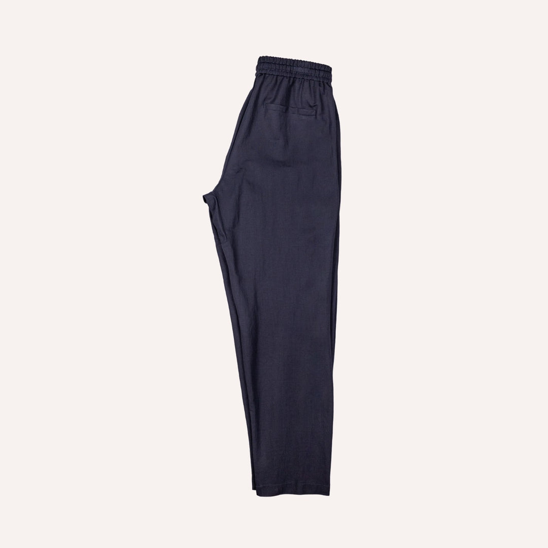 Navy Rayon Comfort Trousers