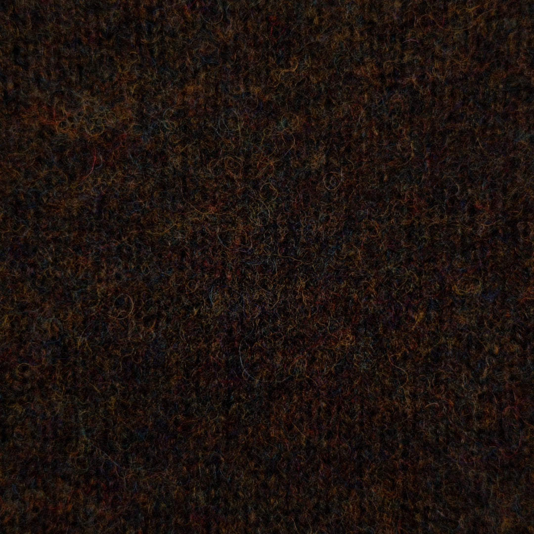 Carob Brown Lambswool Crewneck Sweater