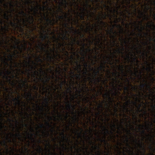 Carob Brown Lambswool Crewneck Sweater