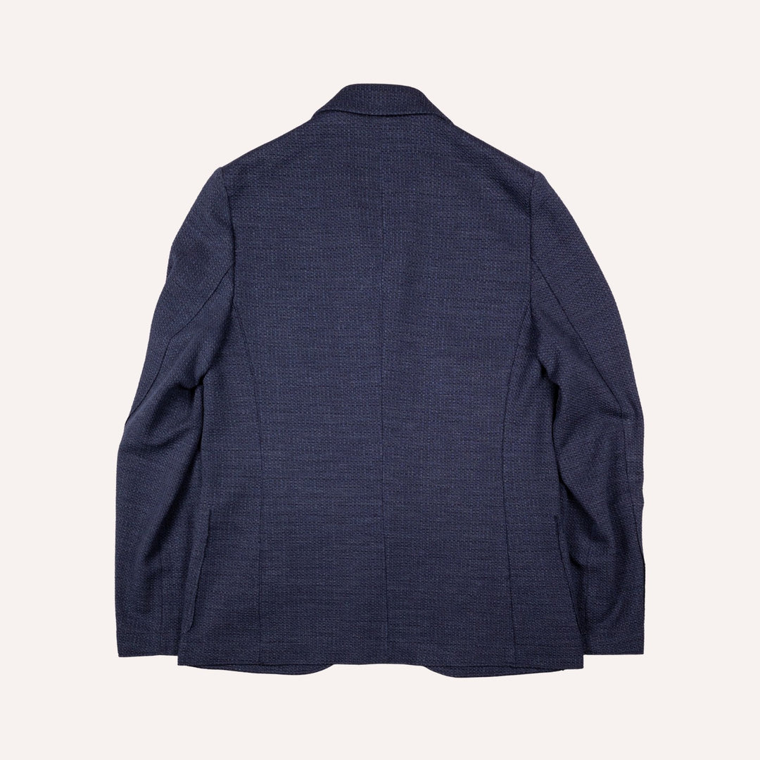 Navy Blue Loro Piana Wool Silk Linen Blazer