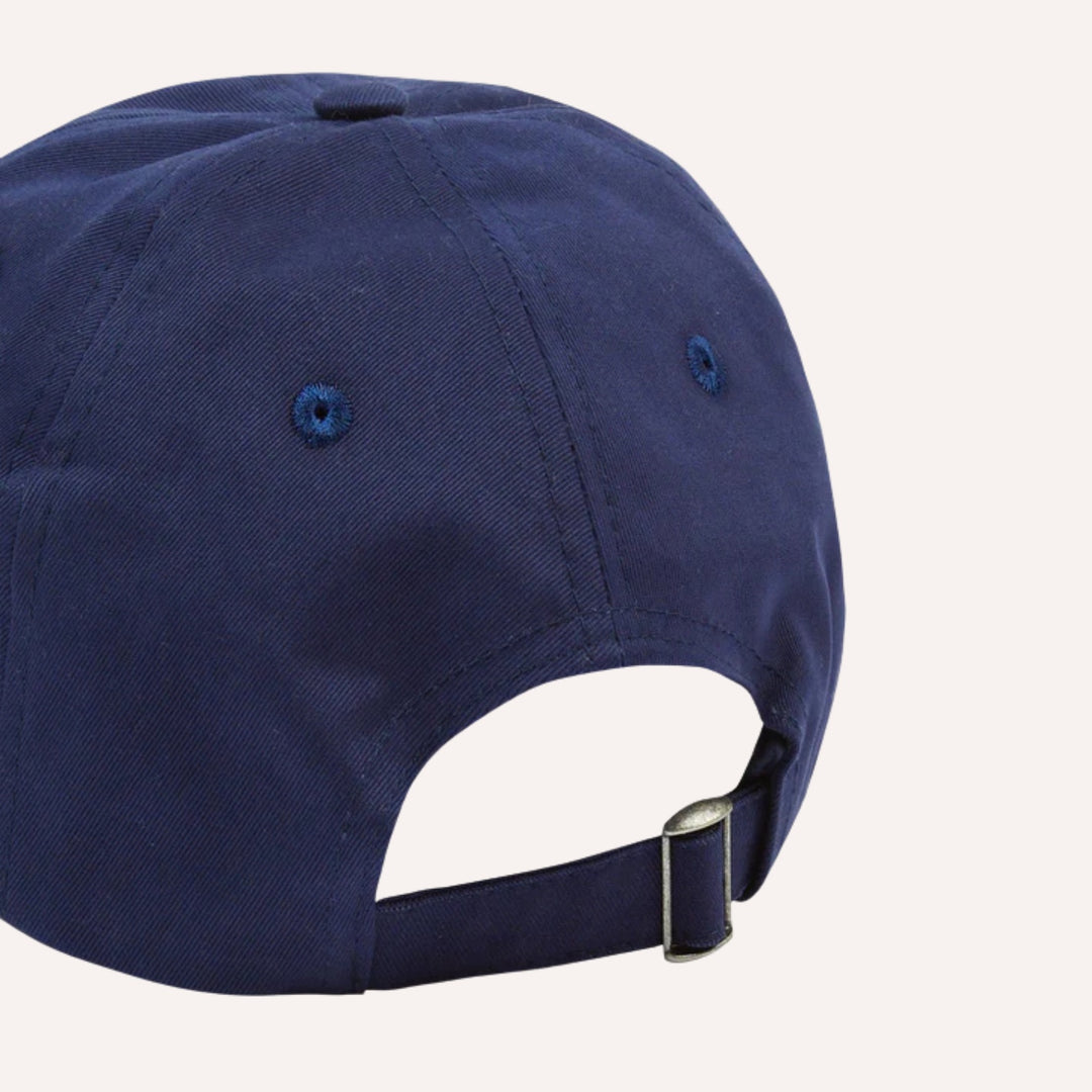 Navy Chainstitch 'D' Cotton Twill Baseball Cap