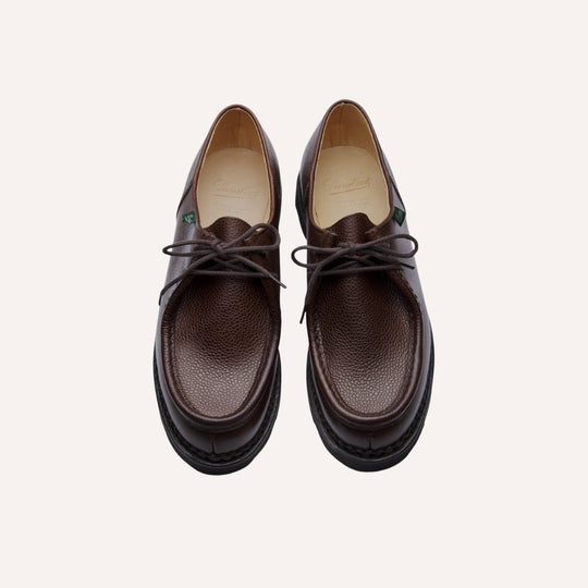 Brown Grain Leather Michael Shoes
