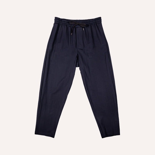 Navy Rayon Comfort Trousers