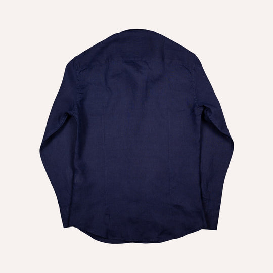 Navy Washed Linen Shirt