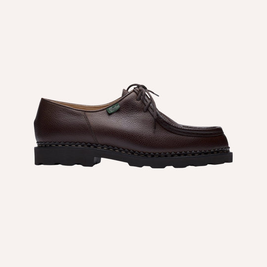 Brown Grain Leather Michael Shoes