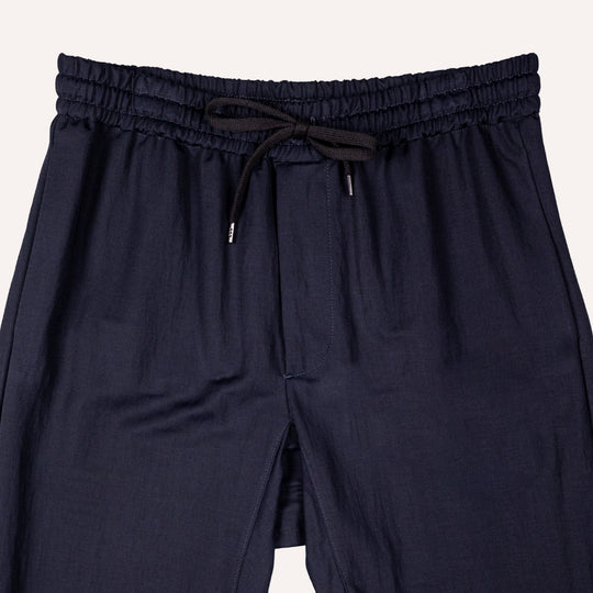 Navy Rayon Comfort Trousers