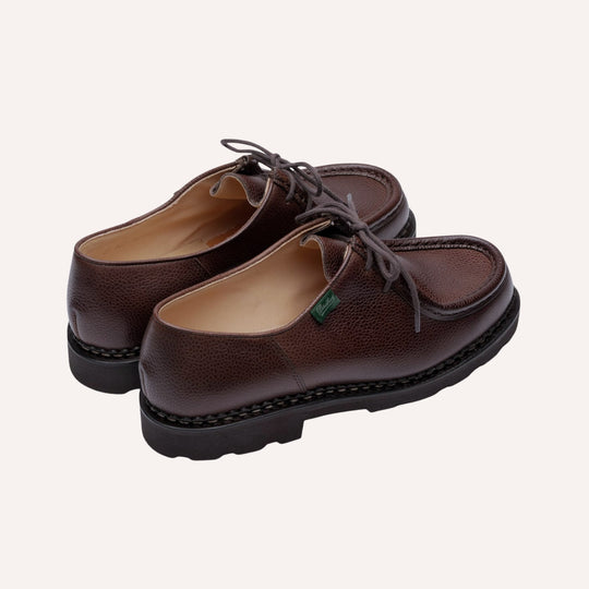 Brown Grain Leather Michael Shoes