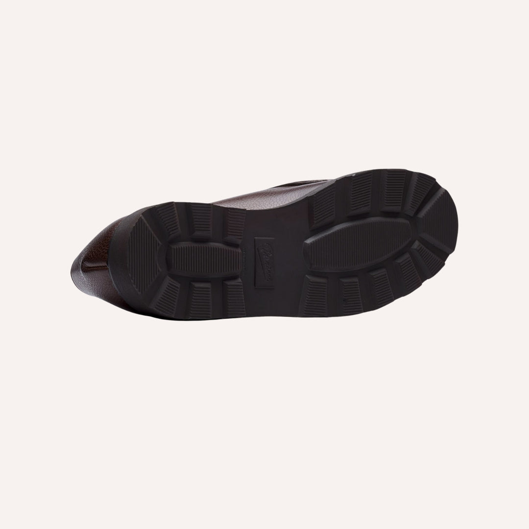 Brown Grain Leather Michael Shoes