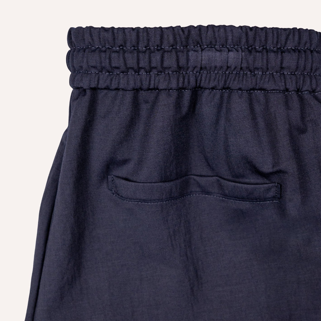 Navy Rayon Comfort Trousers