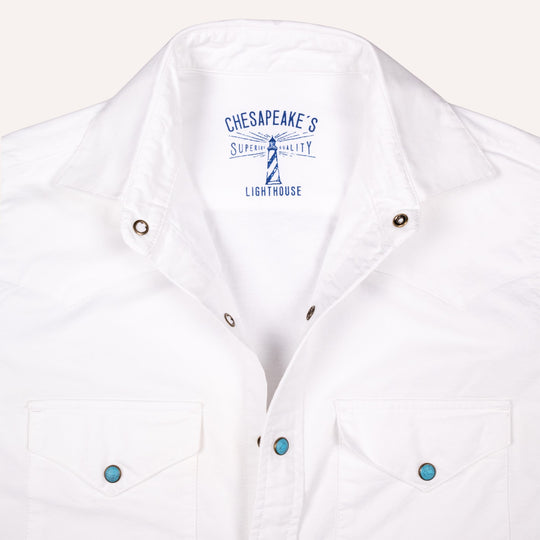 White Oxford Western Shirt