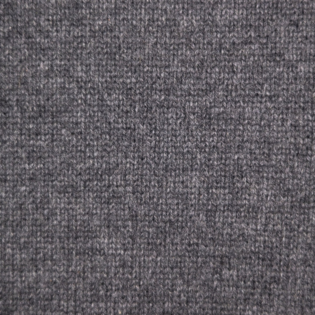 Dark Grey Raglan Cashmere Full-Zip Sweater