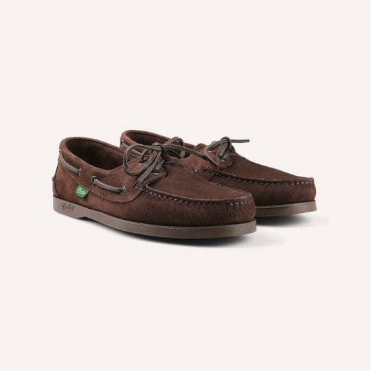Chocolate Brown Nubuck Barth Boat Shoes