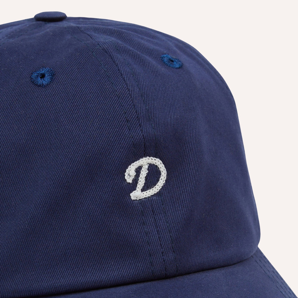 Navy Chainstitch 'D' Cotton Twill Baseball Cap