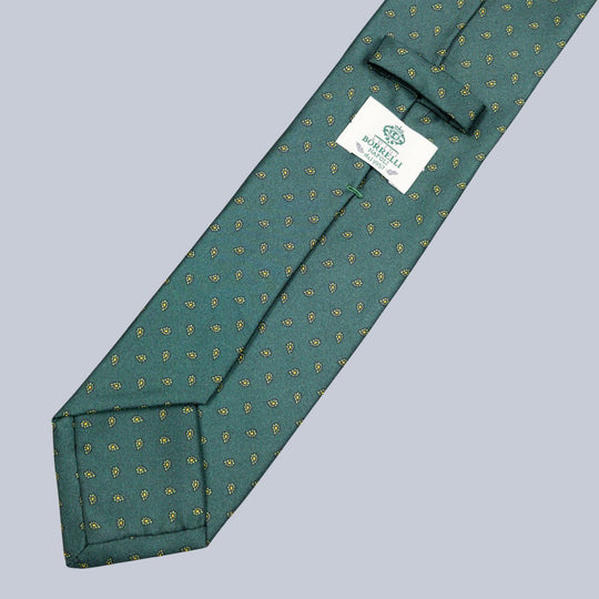 Forrest Green Yellow & Emerald Drop Pattern Tie