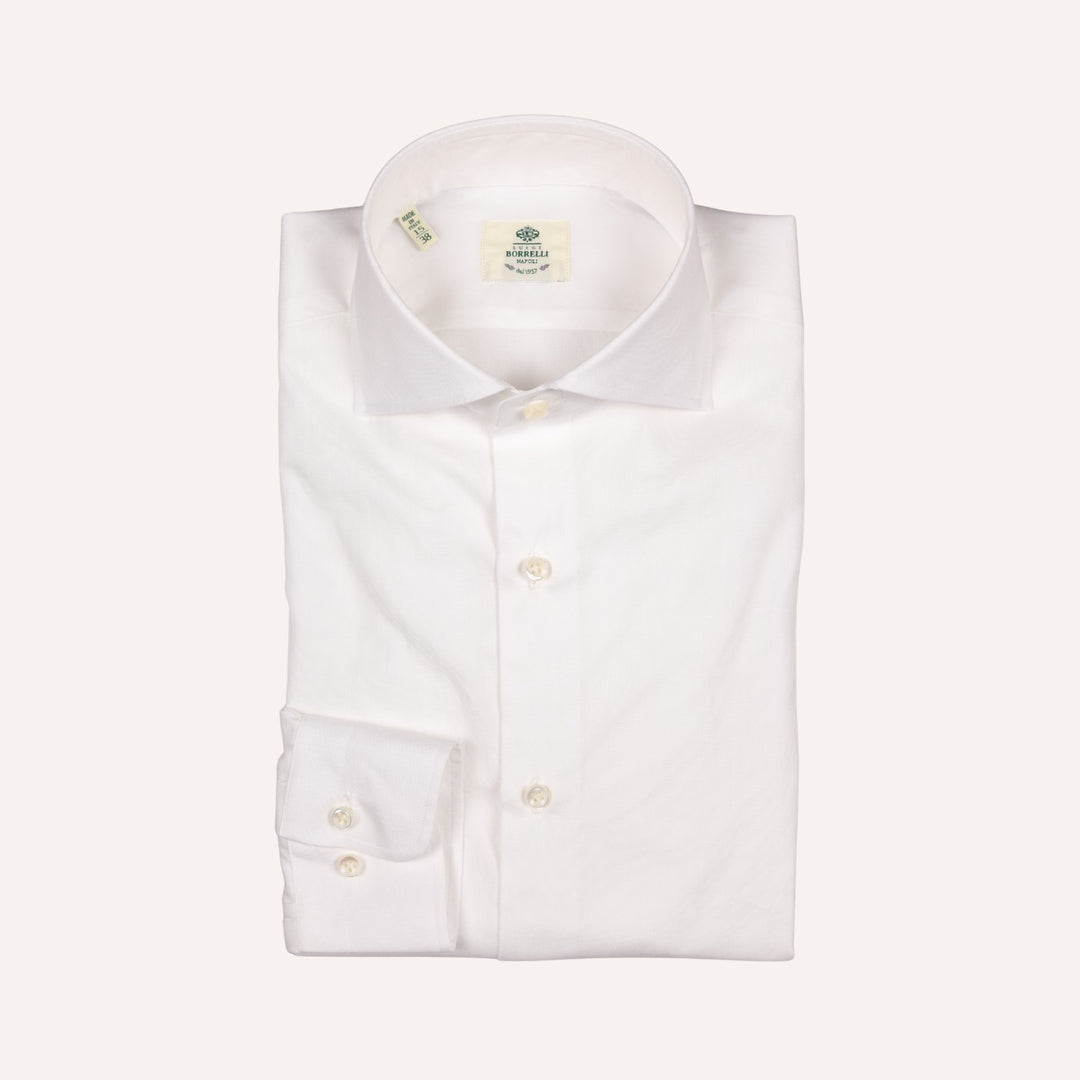 White Fine Pinpoint Cutaway Shirt