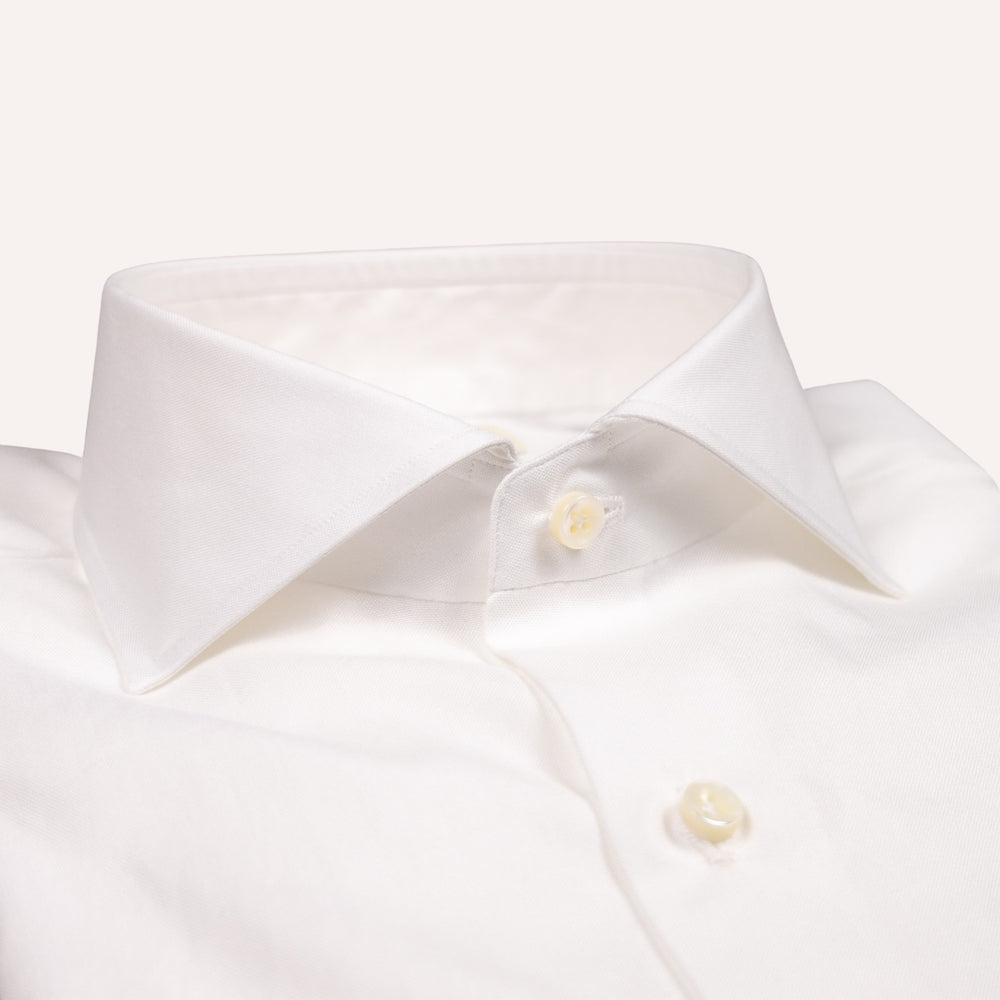 White Fine Pinpoint Cutaway Shirt