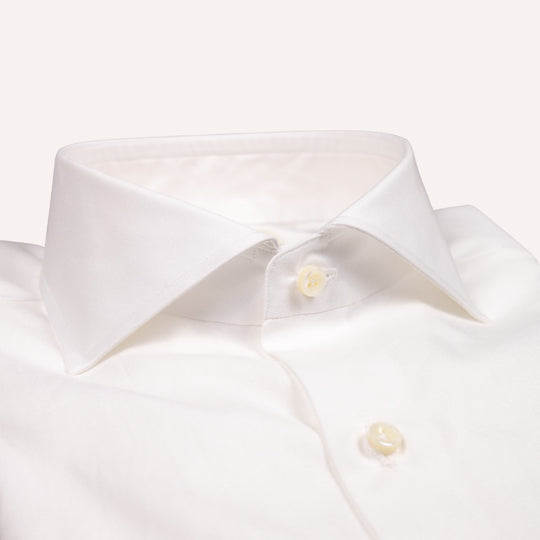 White Fine Pinpoint Cutaway Shirt