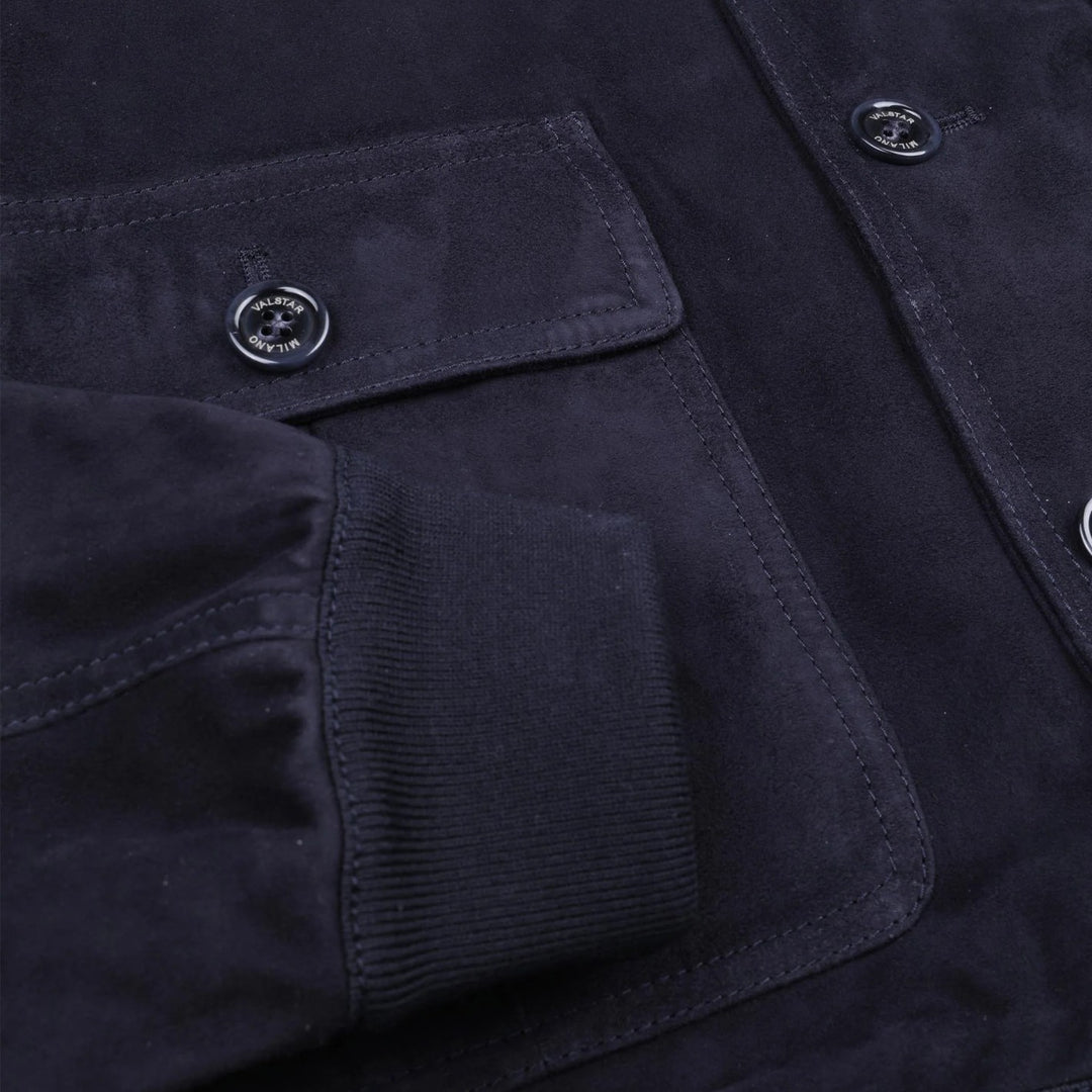 Navy Suede Unlined Valstarino Jacket
