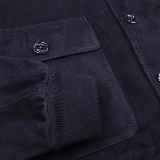 Navy Suede Unlined Valstarino Jacket