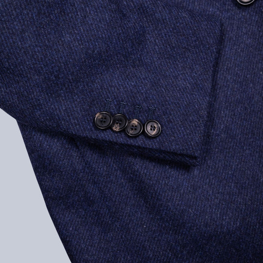 Blue pure virgin wool and cashmere blazer