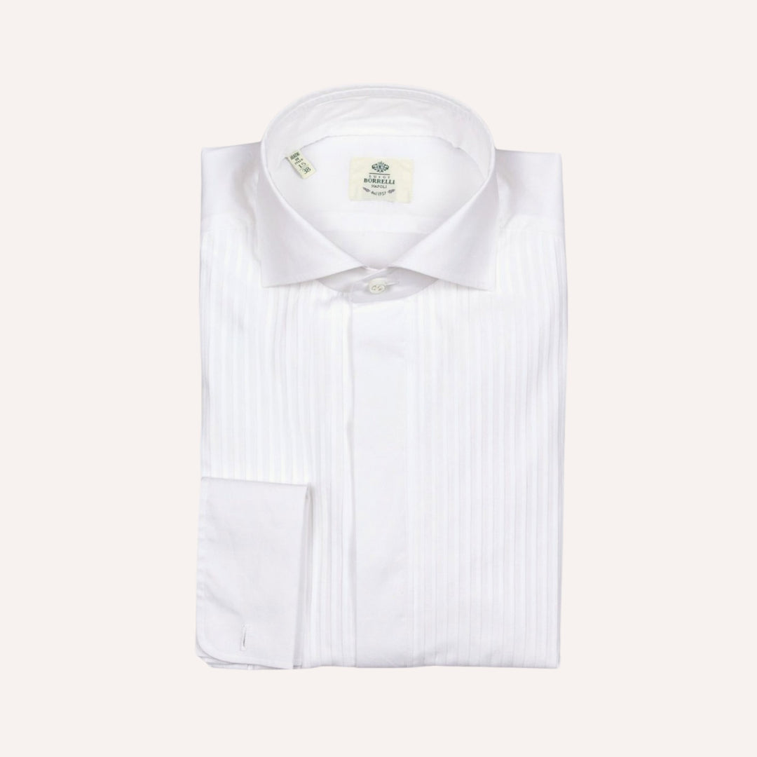 White Tuxedo Shirt Borrelli
