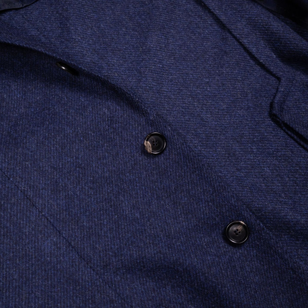 Blue pure virgin wool and cashmere blazer