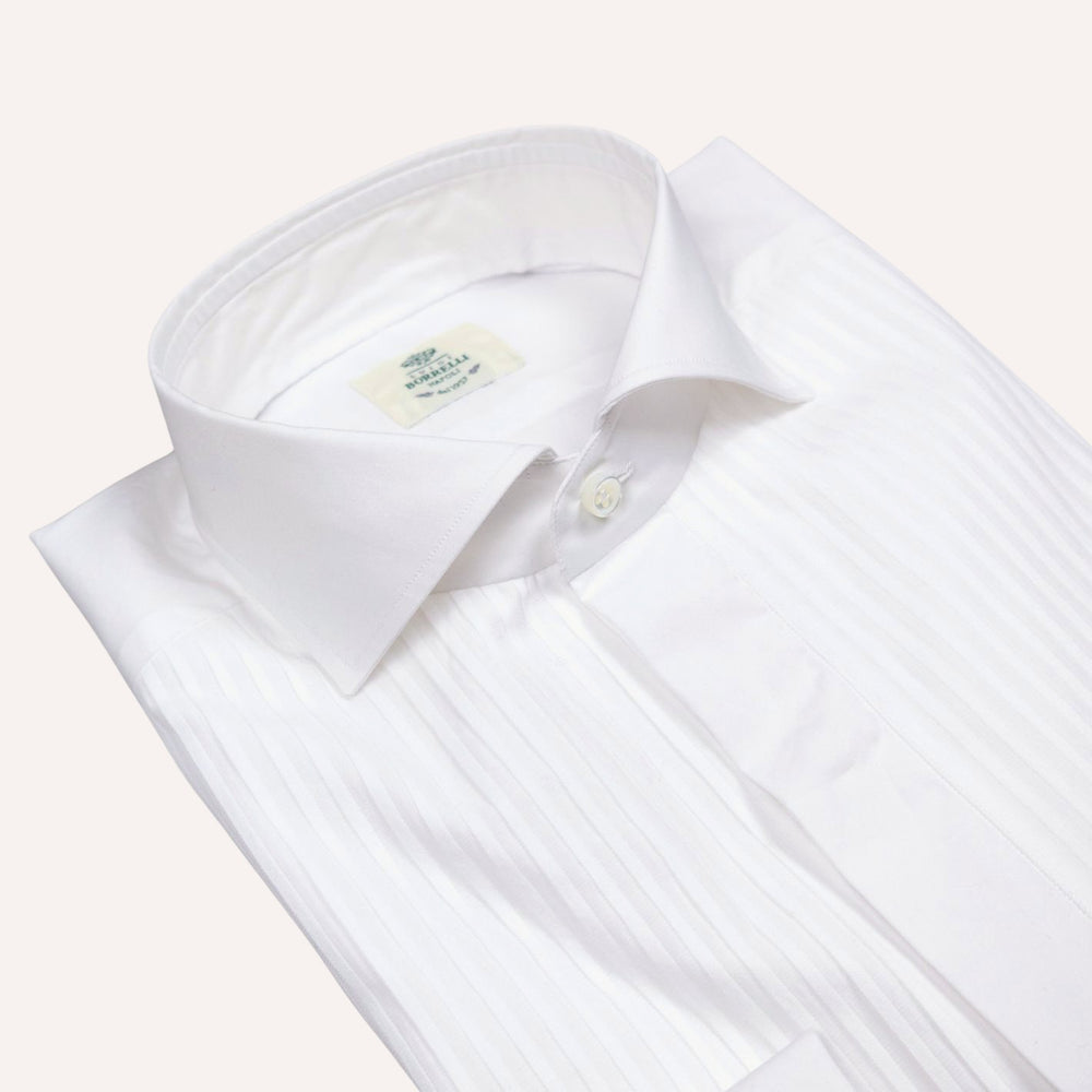 White Tuxedo Shirt Borrelli