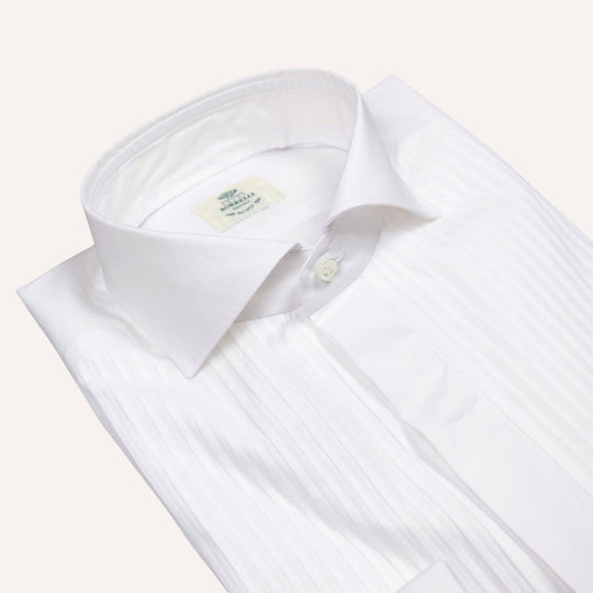 White Tuxedo Shirt Borrelli