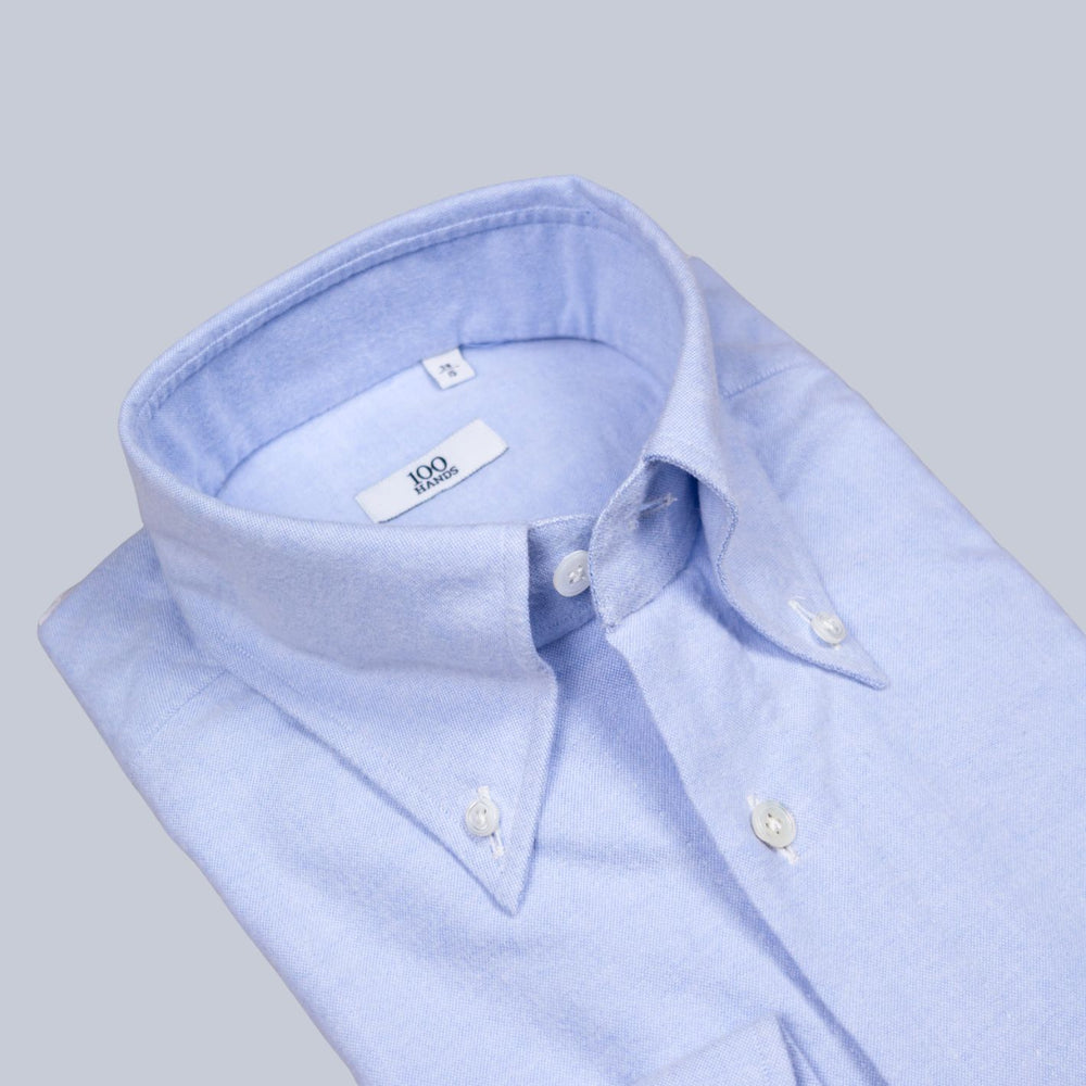 Light Blue Brushed Oxford Button Down Shirt