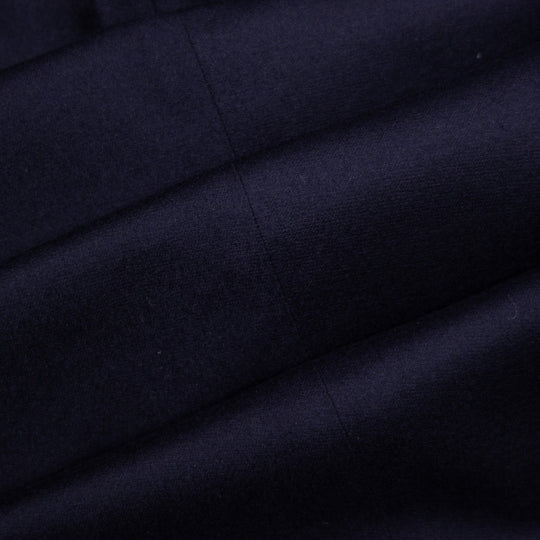 Navy Wool Silk Peak Lapel Suit