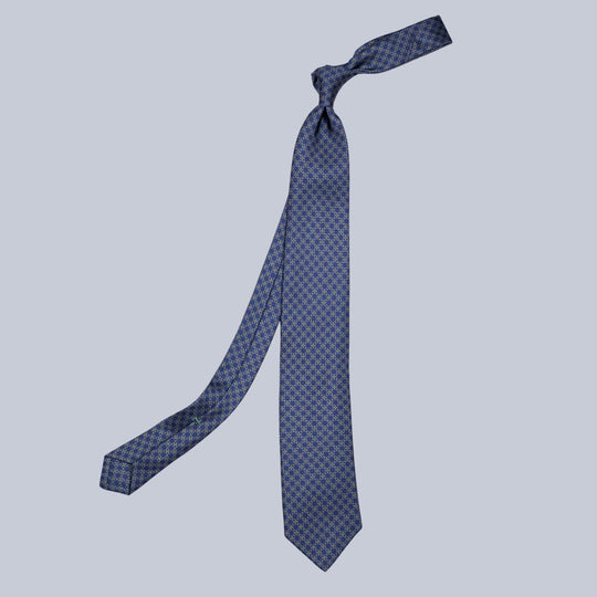 Navy & Gold Flower Pattern Tie