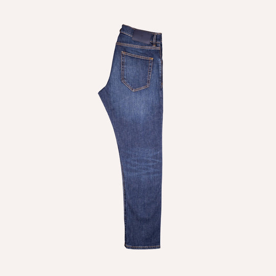 Washed Blue Japanese Stretch 11Oz Denim Regular Fit