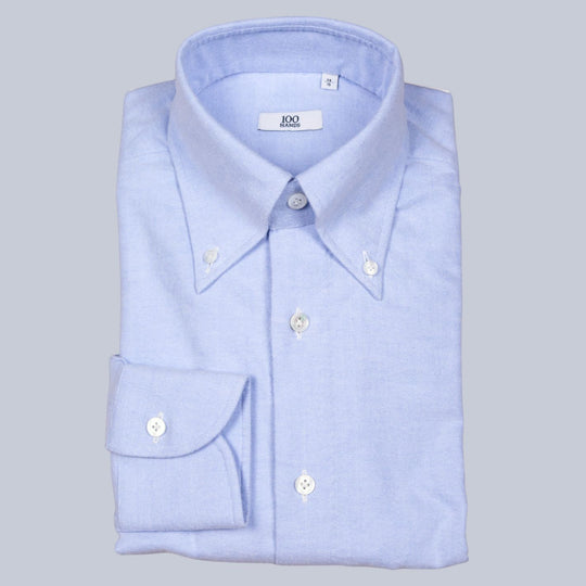 Light Blue Brushed Oxford Button Down Shirt