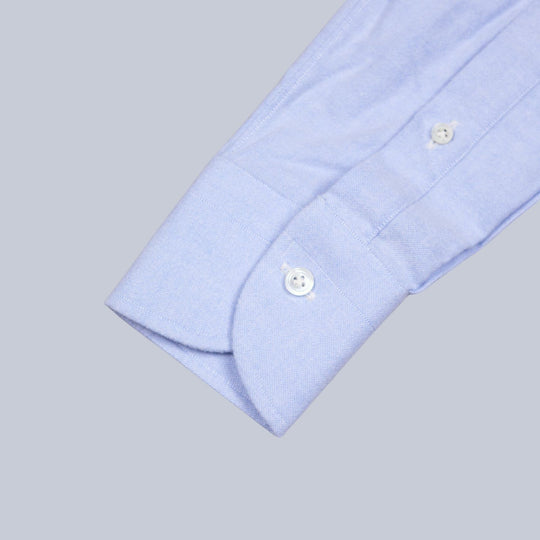 Light Blue Brushed Oxford Button Down Shirt