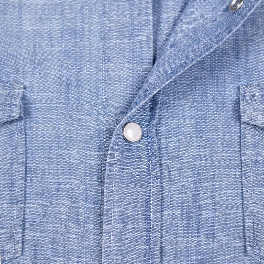 Light Blue Chambray Western Shirt