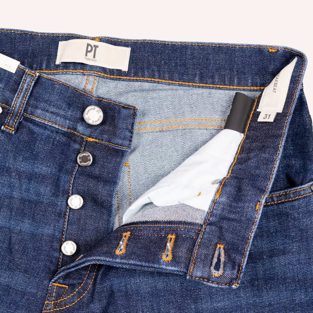 Washed Blue Japanese Stretch 11Oz Denim Regular Fit