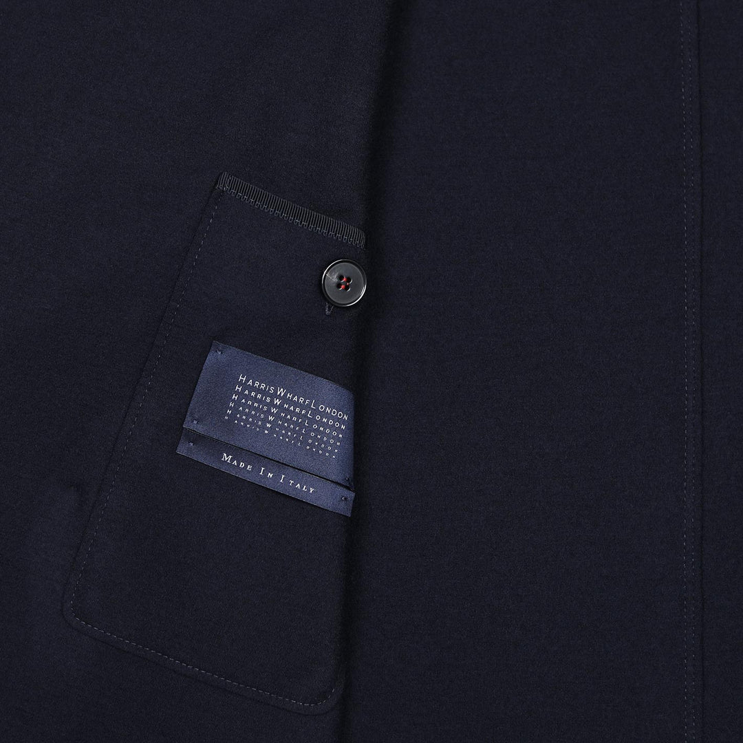 Navy Superfine Merino Double-Breasted Blazer