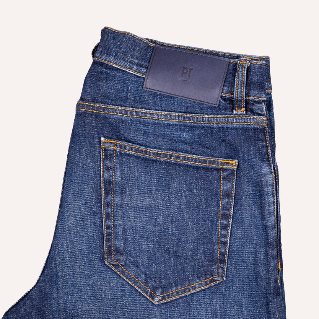 Washed Blue Japanese Stretch 11Oz Denim Regular Fit