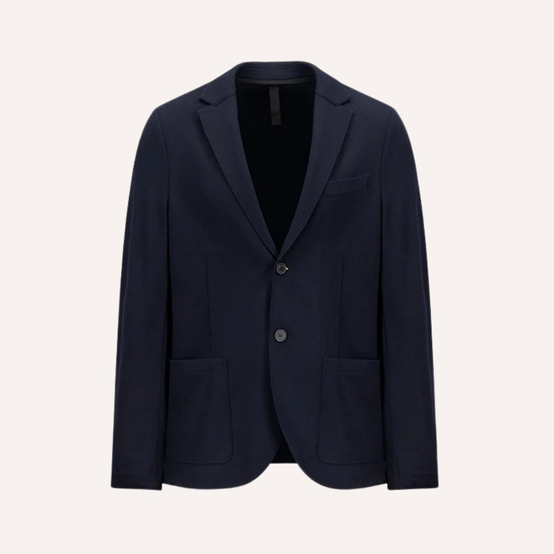 Navy Superfine Merino Wool Blazer