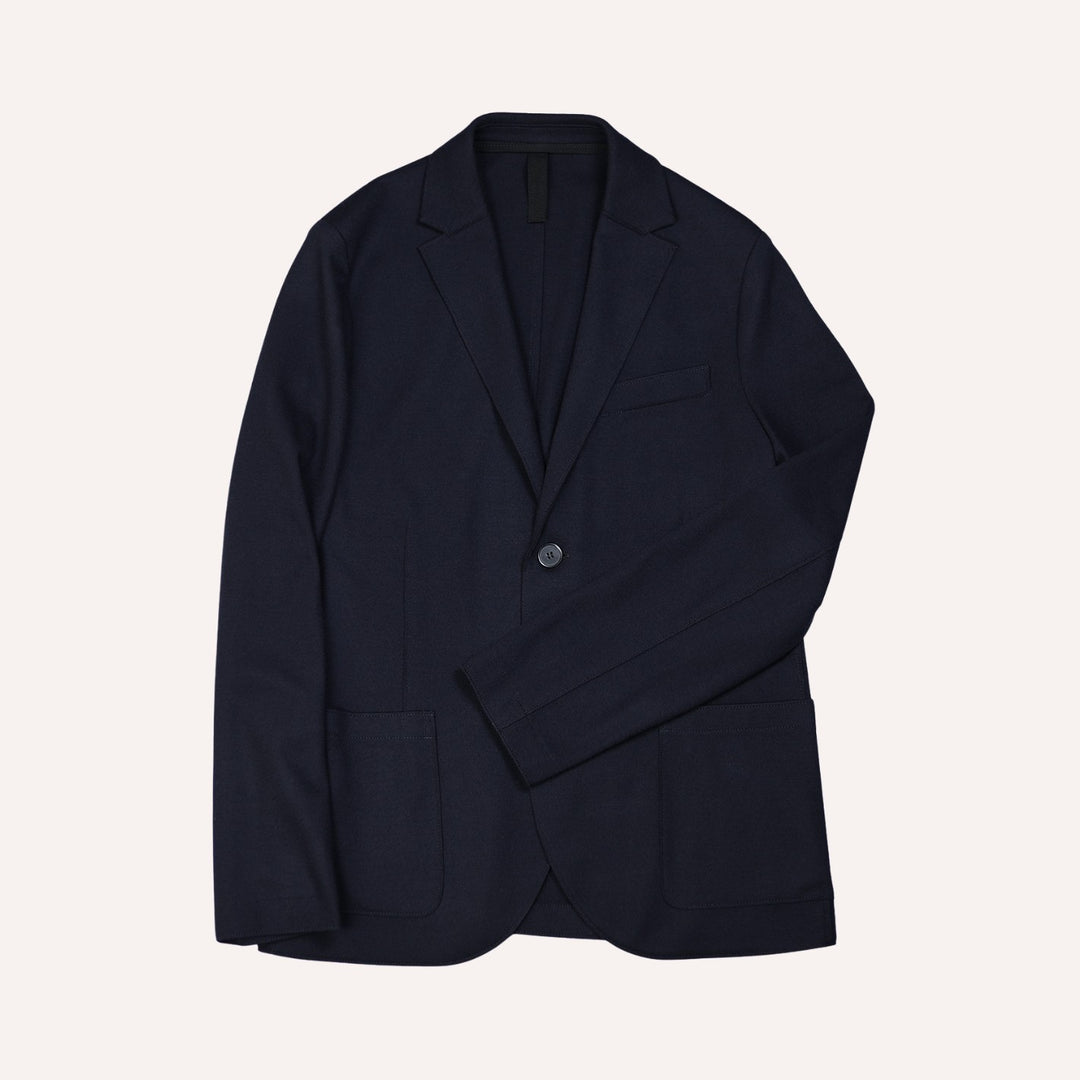 Navy Superfine Merino Wool Blazer
