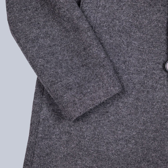 Grey Boiled Wool Coat