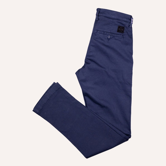 Navy Honeycomb 5 pocket Trousers