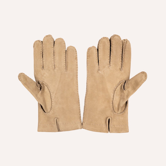 Dark Taupe Suede Cashmere Lined Gloves